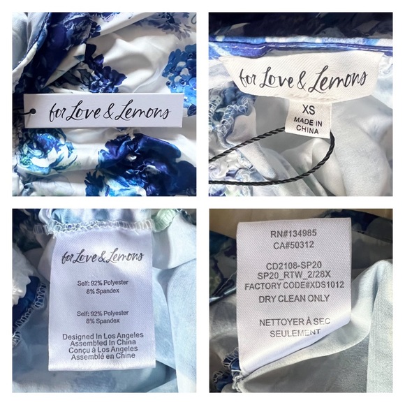 New! FOR LOVE & LEMONS Ruched Floral Bodycon Mini Dress - Picture 12 of 12